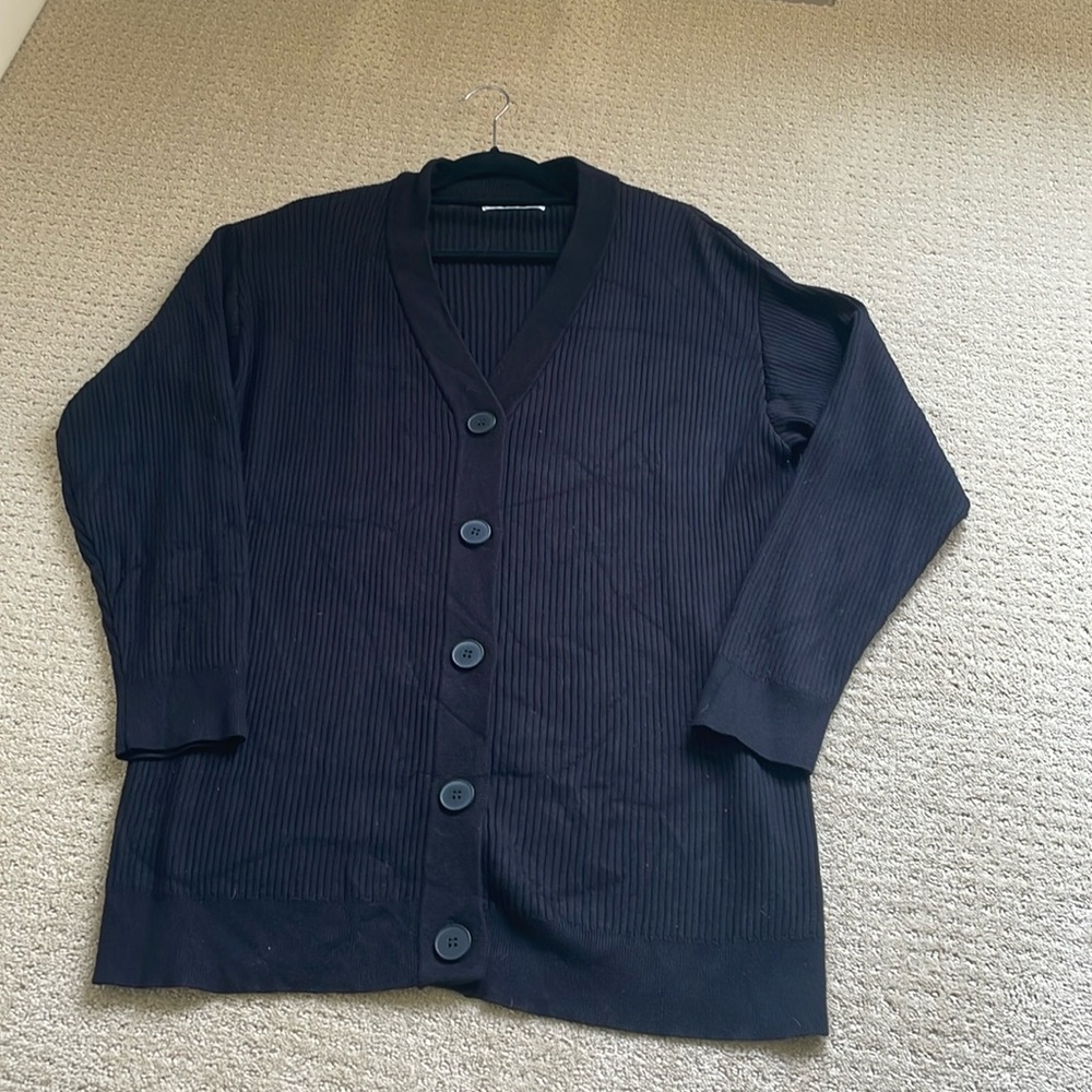 Black long cardigan